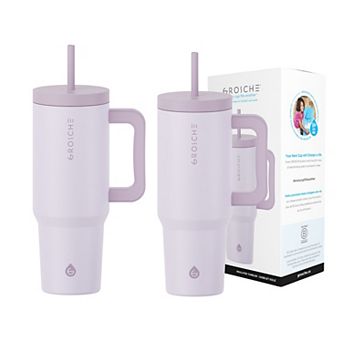 GROSCHE ASPEN 40-oz. Tumbler with Handle and Straw 2 pk