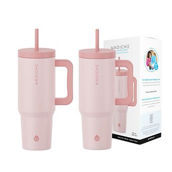 GROSCHE ASPEN 40-oz. Tumbler with Handle and Straw 2 pk