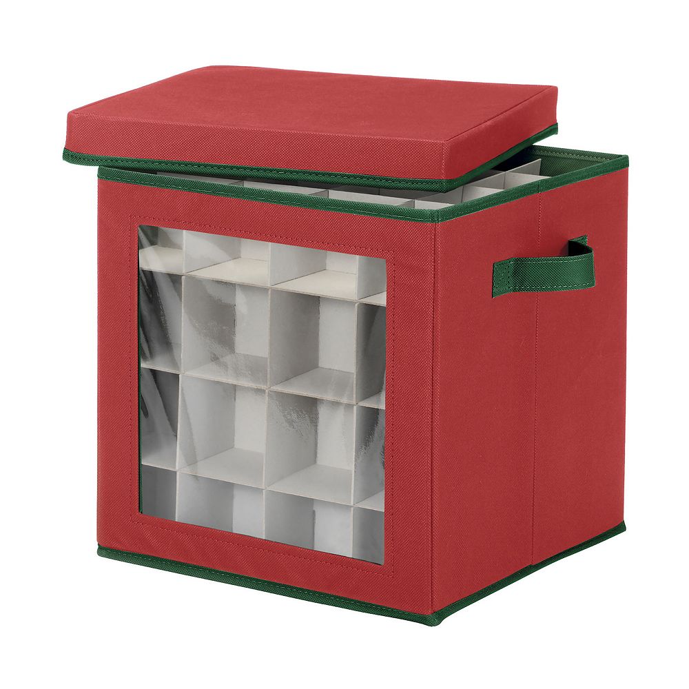 Whitmor Christmas 64- Ornament Cube Storage Box