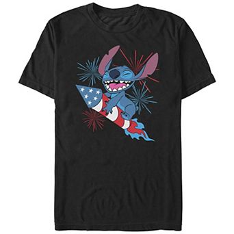 Disney's Lilo & Stitch Riding Fireworks Big & Tall Graphic Tee
