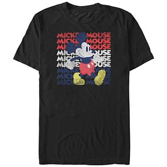 Disney's Mickey Mouse Red White And Blue Big & Tall Graphic Tee