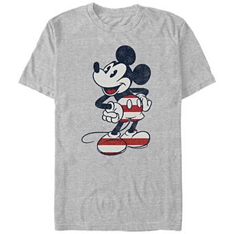 Disney's Mickey Mouse Red And White Print Outfit Big & Tall Graphic Tee