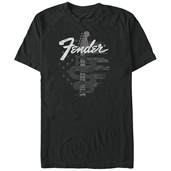 Big & Tall Fender Snake USA Flag Logo Graphic Tee