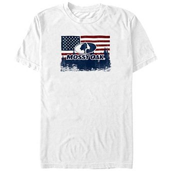 Big & Tall Mossy Oak USA Flag Forest Graphic Tee