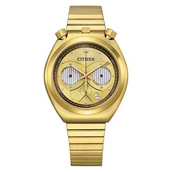 Citizen Men's Star Wars C-3PO Gold Tone Stainless Steel Tsuno Chronograph Watch