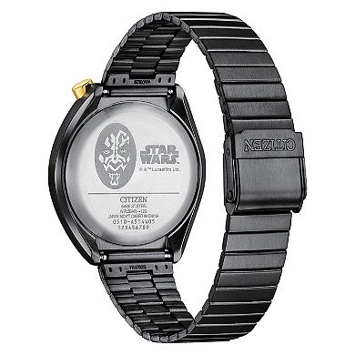 Citizen Men's Star Wars Darth Maul Black IP Stainless Steel Tsuno Chronograph Bracelet Watch