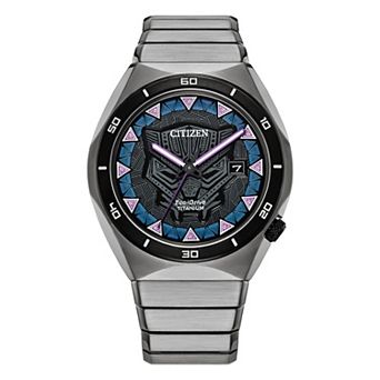 Citizen Men's Marvel Black Panther Super Titanium Bracelet Watch