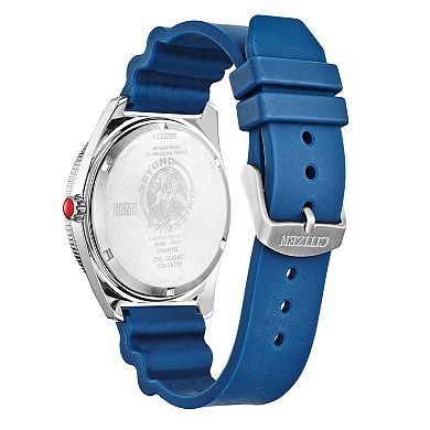 Citizen Men's Eco-Drive Marvel Spiderman Stainless Steel Blue Rubber Strap Box Set