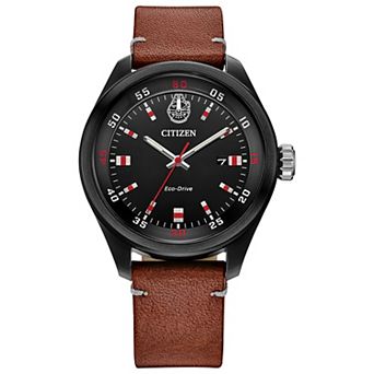 Citizen Men's Eco-Drive Star Wars Chewbacca Stainless Steel Brown Leather Strap Watch