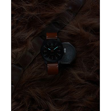 Citizen Men's Eco-Drive Star Wars Chewbacca Stainless Steel Brown Leather Strap Watch