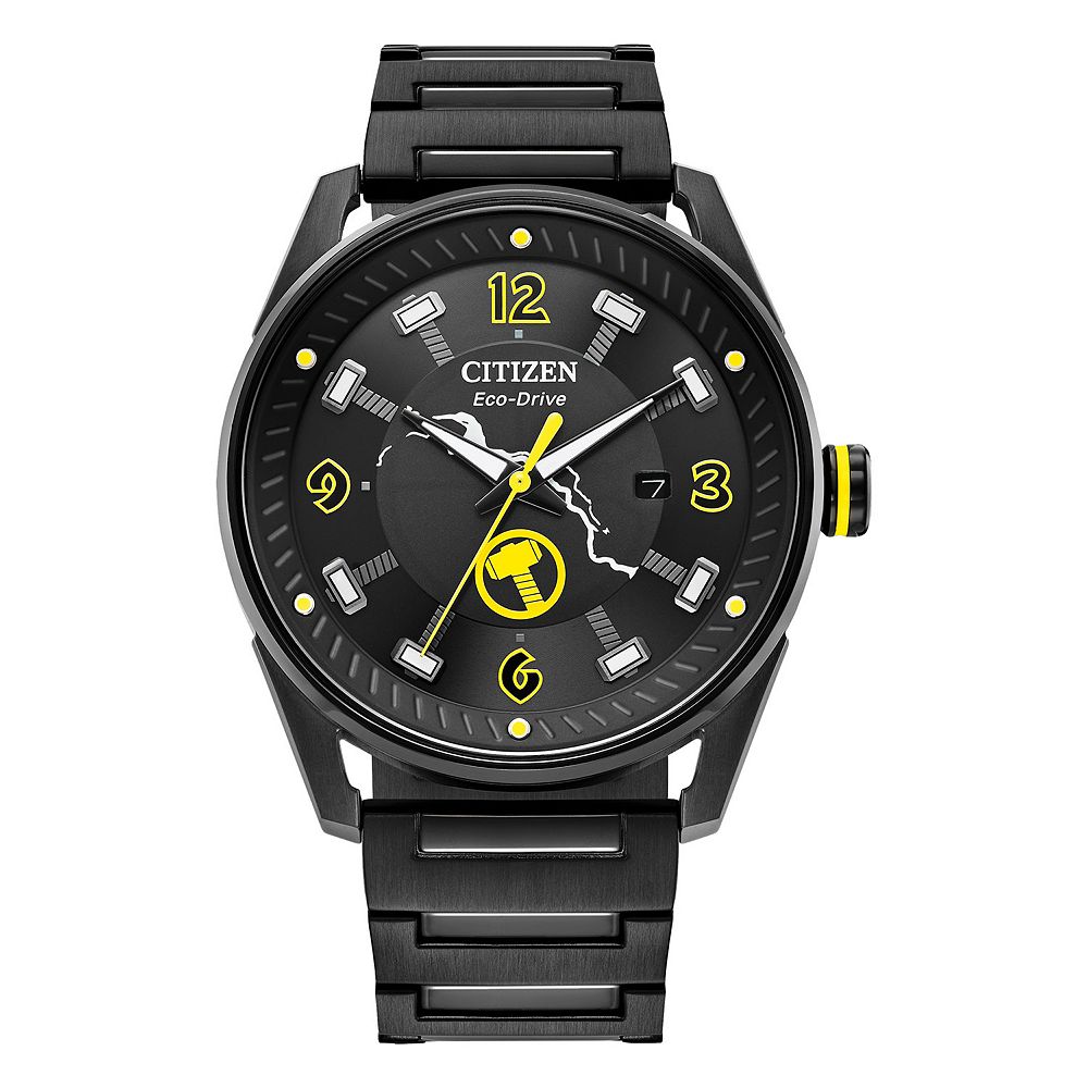 Wccfsteel最安値 Citizen Men's Eco-Drive Marvel Thor Stainless Steel Bracelet Watch