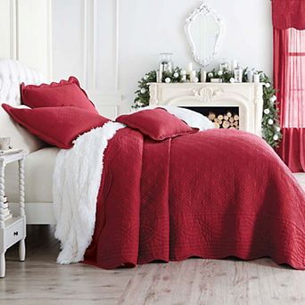 BrylaneHome 100% Cotton Florence Oversized Bedspread