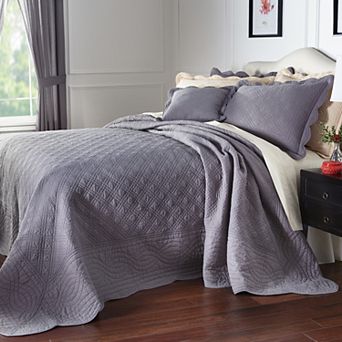 BrylaneHome 100% Cotton Florence Oversized Bedspread