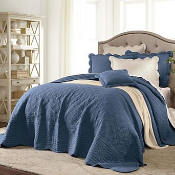 BrylaneHome 100% Cotton Florence Oversized Bedspread