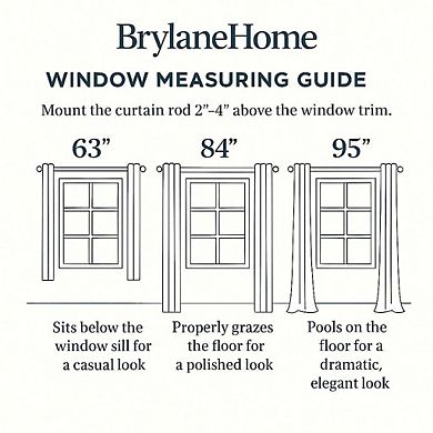Brylanehome Poly Cotton Canvas Rod-pocket Panel