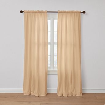 BrylaneHome Poly Cotton Canvas Rod-Pocket Panel