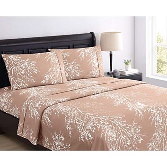 BrylaneHome 4 pc Foliage Sheet Set
