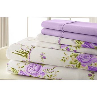 Brylanehome 6 pc Traditional Floral Sheet Set