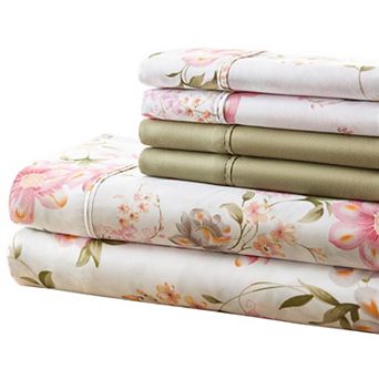Brylanehome 6 pc Traditional Floral Sheet Set