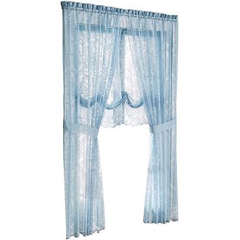 BrylaneHome Vintage Lace Rod-Pocket Panel