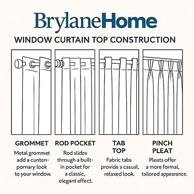 Brylanehome Poly Cotton Canvas Grommet Panel
