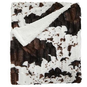 Brylanehome Faux Fur Animal Print Throw