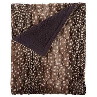 Brylanehome Faux Fur Animal Print Throw