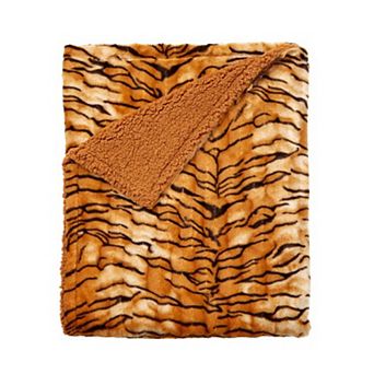 Brylanehome Faux Fur Animal Print Throw