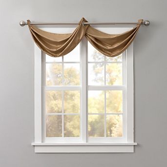 BrylaneHome BH Studio Room-Darkening Waterfall Grommet Valance