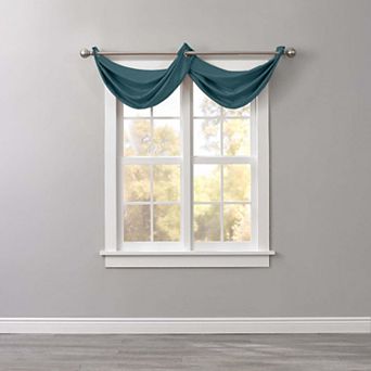 BrylaneHome BH Studio Room-Darkening Waterfall Grommet Valance