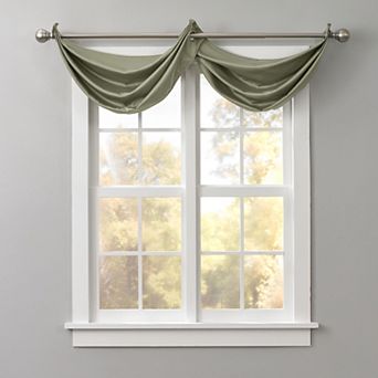 BrylaneHome BH Studio Room-Darkening Waterfall Grommet Valance