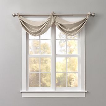 BrylaneHome BH Studio Room-Darkening Waterfall Grommet Valance