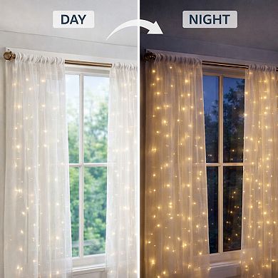 Brylanehome Pre-lit Rod-pocket Curtain Panel