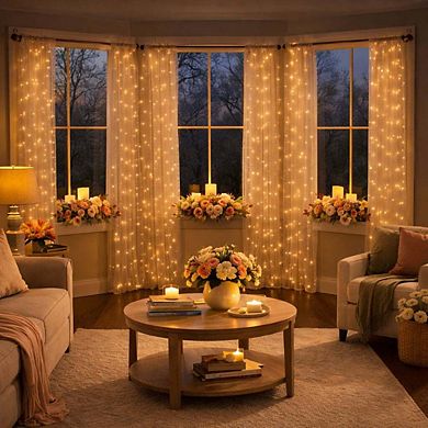 Brylanehome Pre-lit Rod-pocket Curtain Panel