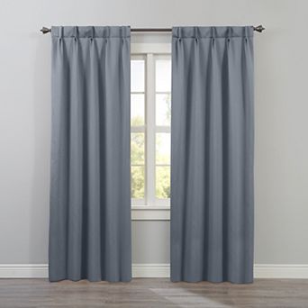 BrylaneHome BH Studio Room-Darkening Pinch Pleat Panel