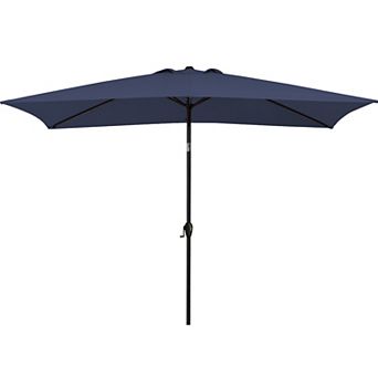 6.5 X 10 Ft. Steel Rectangle Market Patio Umbrella with Crank & Tilt