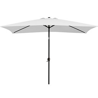 6.5 X 10 Ft. Steel Rectangle Market Patio Umbrella with Crank & Tilt