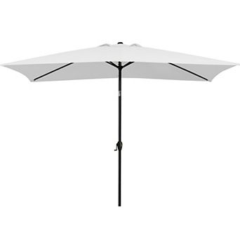 6.5 X 10 Ft. Steel Rectangle Market Patio Umbrella with Crank & Tilt