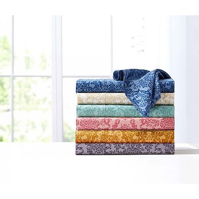 Brylanehome Printed Damask 6 Piece Sheet Set