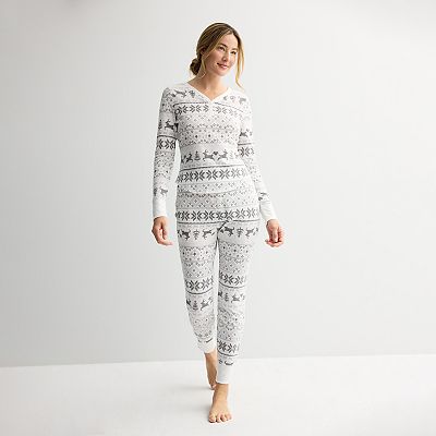 Women's Sonoma Goods For Life® 2-pc. Thermal Pajama Top & Pajama