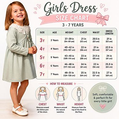 Eyelet Lace Collar Dress For Little Girls In Combed Cotton