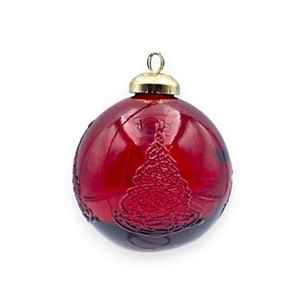 Discover Europe Made in Spain Recycled Glass Red Tree Ball Ornament