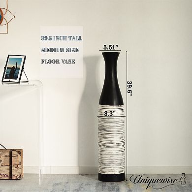 Handcrafted Waterproof Ceramic Floor Vase, for Tall Floral Arrangements