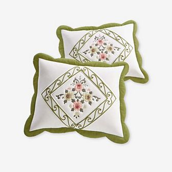 BrylaneHome Ava Embroidered Cotton Sham