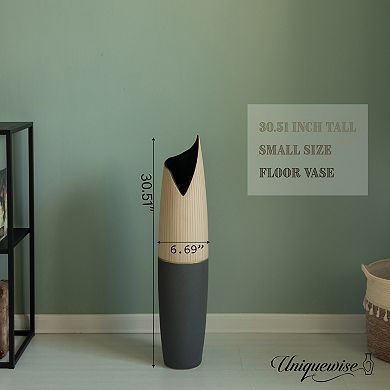 Floor Vase - Handcrafted, Waterproof Vase for Tall Floral Arrangements, Unique Shaped Flower Holder