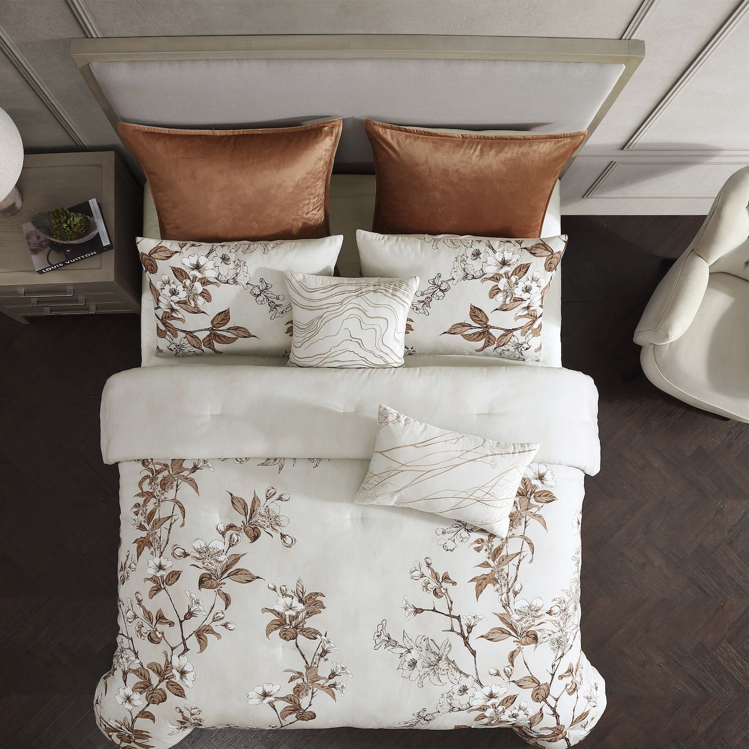 Riverbrook Home Set piumino, poliestere, Walsh Matelasse-White, King