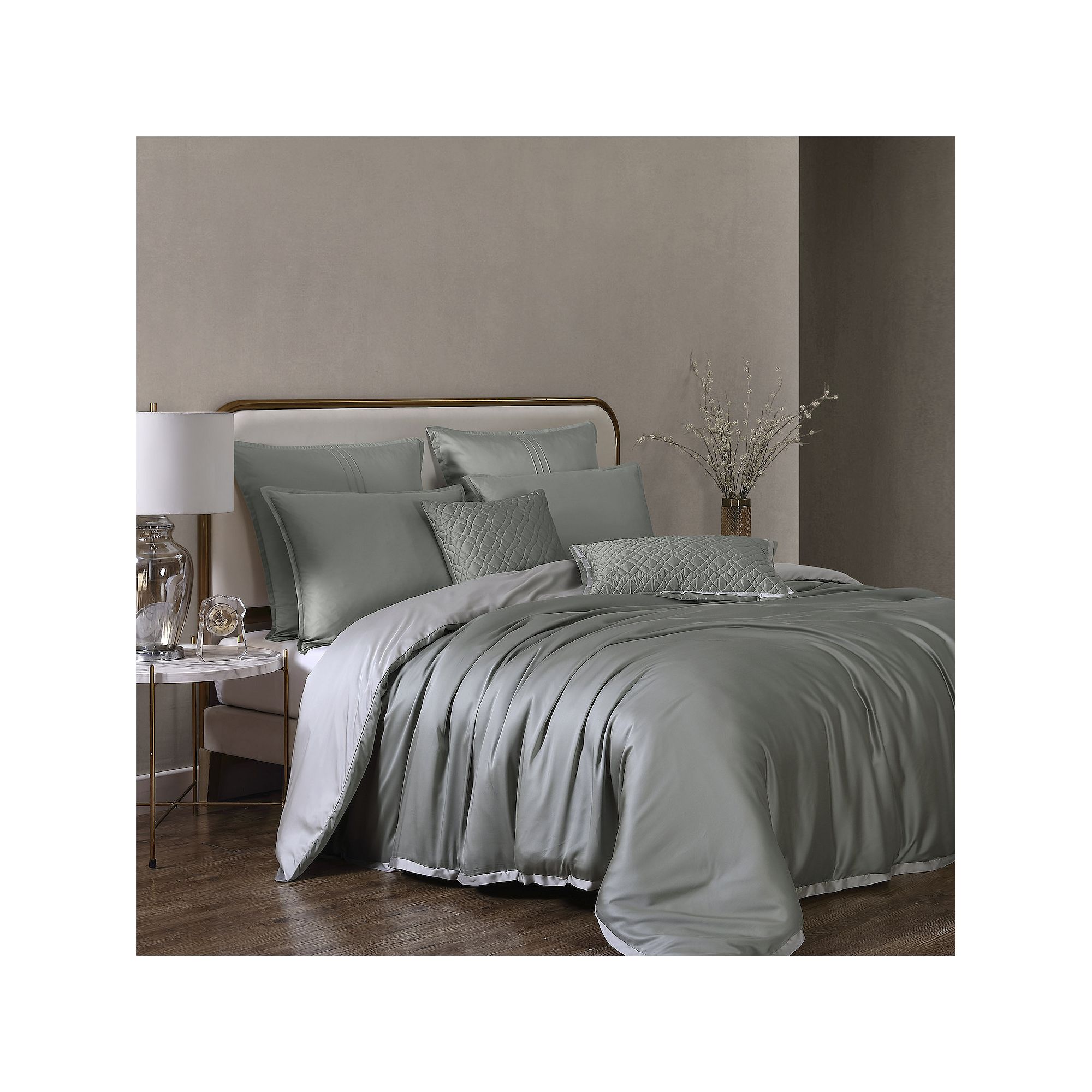 Riverbrook Home Noble Tencel Comforter & Coverlet Set, Sage Gray