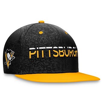 Men's Fanatics Branded Black/Gold Pittsburgh Penguins Authentic Pro Rink Two-Tone Snapback Hat