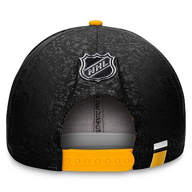 Men's Fanatics Branded Black/Gold Pittsburgh Penguins Authentic Pro Rink Two-Tone Snapback Hat