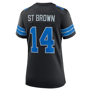 Women's Nike Amon-Ra St. Brown Black Detroit Lions 2nd Alternate Game Jersey